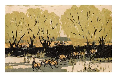 Lot 96 - Dong Hongjian Woodcut Prints