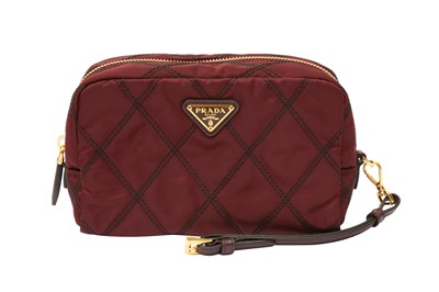 Lot 79 - Prada Bordeaux Tessuto Cosmetic Bag