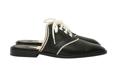 Lot 356 - Altuzarra Black Zelie Backless Loafer - Size 39