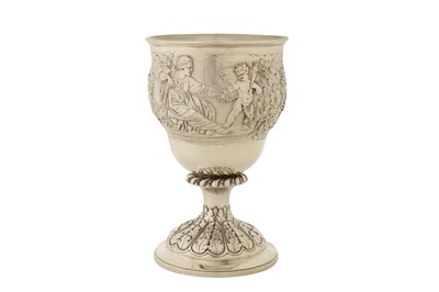 Lot 403 - A George IV sterling silver gilt goblet, London 1822 by Edward Farrell