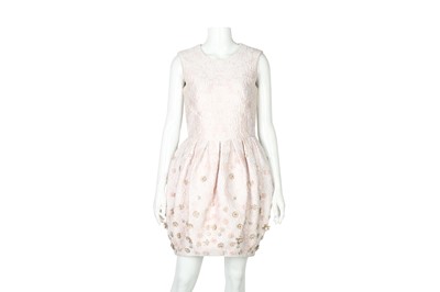 Lot 33 - Alexander McQueen Pink Silk Puffball Occasion Dress - Size 40