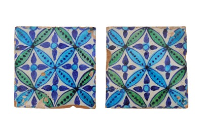 Lot 151 - TWO 19TH CENTURY MULTAN POTTERY TILES