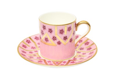 Lot 429 - Tiffany & Co For Limoges Framboise Rose Espresso Cups and Saucers