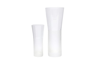 Lot 407 - Hermes Clear St Louis Tall Glasses