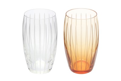 Lot 411 - Hermes St Louis Fanfare Highball Glasses