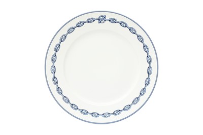 Lot 415 - Hermes 'Chaine D'Ancre' Blue Charger Presentation Plates
