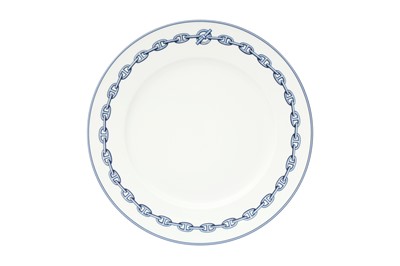 Lot 417 - Hermes 'Chaine D'Ancre' Blue Charger Presentation Plates