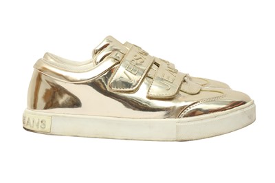Lot 315 - Versace Jeans Metallic Gold Trainer - Size 38