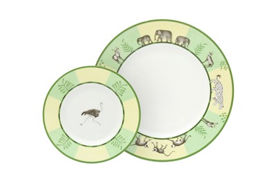 Lot 422 - Hermes Green Africa Side and Dessert Plates