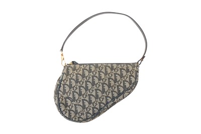 Lot 138 - Christian Dior Navy Monogram Saddle Pochette