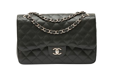 Lot 369 - Chanel Black Jumbo Classic Single Flap Bag
