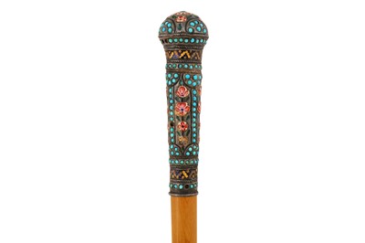 Lot 3 - A 19TH CENTURY PERSIAN QAJAR WALKING STICK HANDLE