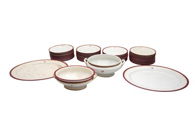 Lot 187 - A 19TH CENTURY MINTON IRONSTONE DINNER SERVICE RETAILED BY STORINSON LONDON