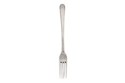 Lot 412 - A late 18th century South African colonial silver sweatmeat fork, Cape circa 1790 by Daniel Heinrich Schmidt (d. 1811)