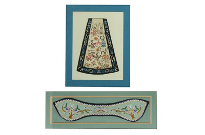 Lot 297 - TWO CHINESE FRAMED TEXTILES