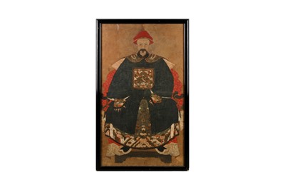 Lot 750 - A CHINESE ANCESTRAL PORTRAIT