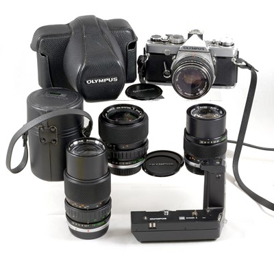 Lot 149 - 4-Lens Olympus OM-1 Outfit.