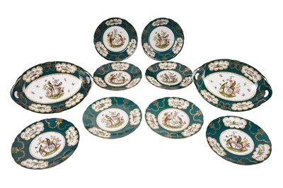 Lot 187 - A CONTINENTAL PORCELAIN DESSERT SERVICE, 20TH CENTURY