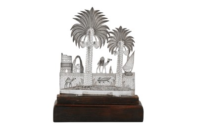 Lot 306 - A mid-20th century Iraqi silver and niello desk ornament, Basra circa 1960