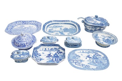 Lot 236 - A LARGE COLLECTION OF 19TH CENTURY TRANSFER PRINTED BLUE AND WHITE TABLEWARE