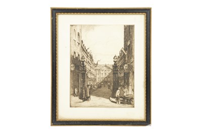 Lot 435 - A STANLEY ANDERSON ETCHING - STREET SCENE