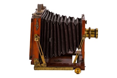 Lot 17 - A Fallowfield Victoria Half Plate Mahogany & Brass Field Camera by Henry Park