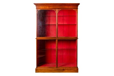 Lot 415 - A LATE VICTORIAN MAHOGANY TWO TIER DISPLAY CABINET
