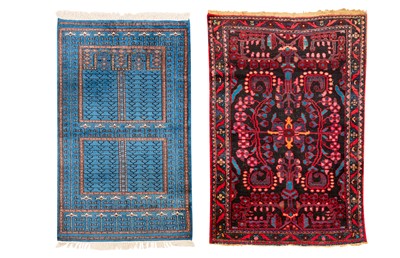 Lot 480 - A BAKHTIARI RUG AND UNUSUAL PAKISTANI RUG