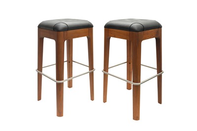 Lot 407 - A PAIR OF PORADA BAR STOOLS