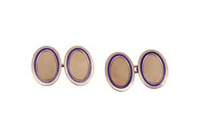 Lot 16 - A PAIR OF 9 CARAT GOLD CUFFLINKS, CIRCA 1963