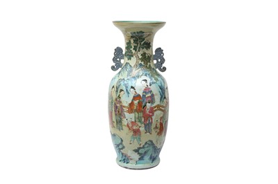 Lot 123 - A LARGE CHINESE FAMILLE-ROSE 'FIGURATIVE' VASE