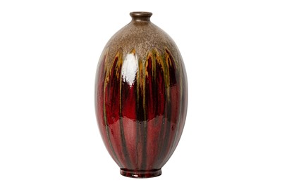 Lot 83 - A STUDIO POTTERY TALL OVOID VASE