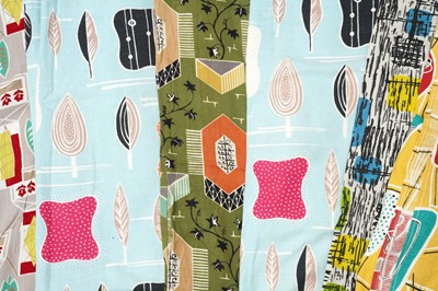 Lot 252 - A GROUP OF MID-CENTURY FIGURAL FABRICS