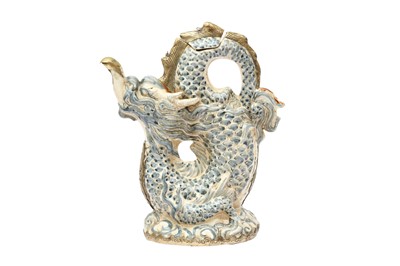 Lot 587 - A THAI POTTERY 'DRAGON' EWER