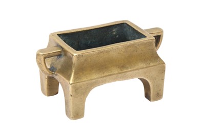 Lot 167 - A CHINESE MINIATURE GILT-BRONZE CENSER