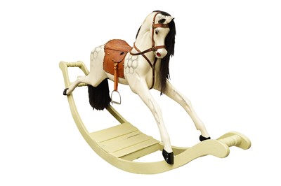 Lot 157 - A MID 20TH CENTURY ROCKING HORSE