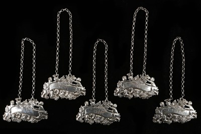 Lot 288 - A collection of five antique Solid Sterling...
