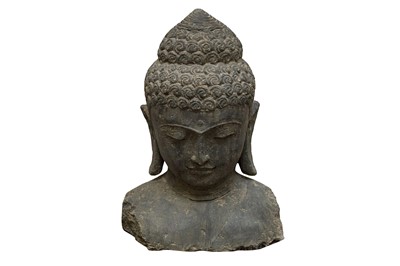 Lot 327 - A LARGE DECORATIVE THAI BUDDHA BUST