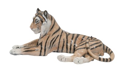 Lot 207 - A ROYAL COPENHAGEN PORCELAIN MODEL OF A TIGER