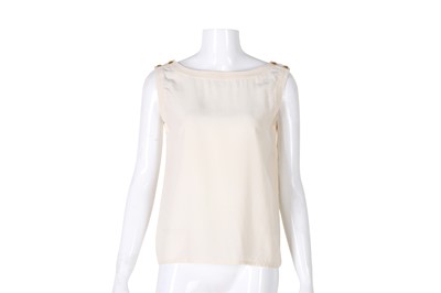 Lot 444 - Chanel Cream Silk Sleeveless Top