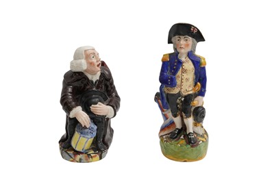 Lot 183 - A STAFFORDSHIRE POTTERY TOBY JUG 'THE NIGHTWATCHMAN, CIRCA 1830
