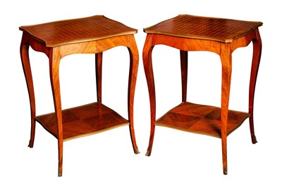 Lot 162 - A PAIR OF LOUIS XV STYLE LAMP TABLES