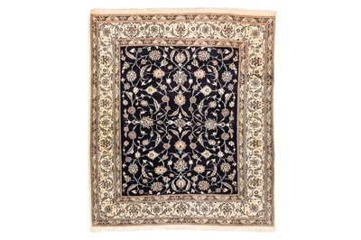 Lot 497 - A FINE PART SILK NAIN CARPET, CENTRAL PERSIA