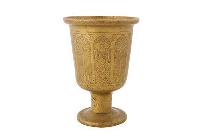 Lot 24 - A MUGHAL INDIAN BRONZE MORTER