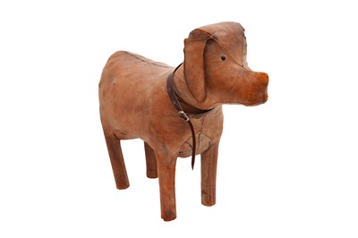 Lot 335 - A MID-CENTURY CONTINENTAL DOG SHAPED FOOTSTOOL