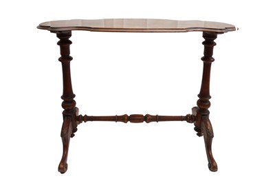 Lot 362 - A VICTORIAN WALNUT OCCASIONAL TABLE