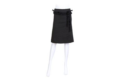 Lot 205 - Chloe Black Frill Straight Skirt - Size 34