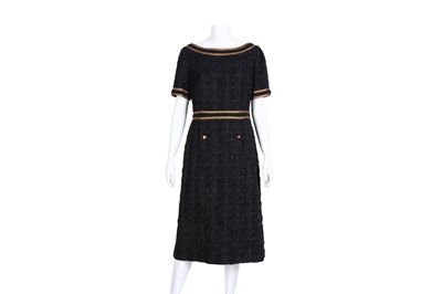 Lot 391 - Gucci Black Boucle Shift Dress - Size 46