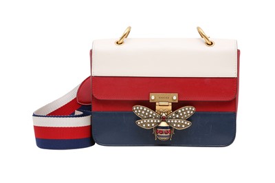 Lot 1 - Gucci Red Queen Margaret Bee Crossbody Bag