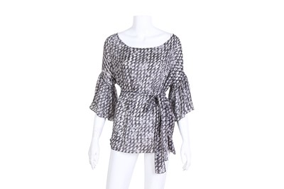 Lot 501 - Stella McCartney Monochrome Print Silk Top - Size 40